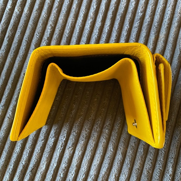 Authentic Balenciaga yellow Papier mini Leather wallet - Picture 6 of 9